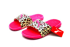 PUMA Cool cat cheetah BX JR SLIDE 382630-01 PINK GLO/SUN MELON-PHEASANT BIG KIDS