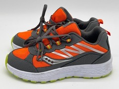 Saucony Kids Size 13 Orange & Gray Sneakers