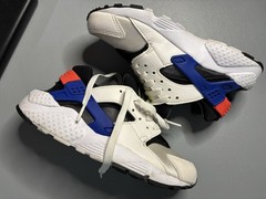 Nike Huarache White Black Blue Red Unisex Kids Athletic Sneaker Lace Up Low Top