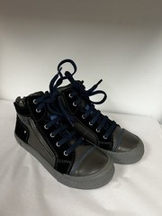 Hoo Howard Boy’s lace high top sneaker Side Zipper Sz 29 US Sz 11.5