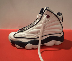 Youth Air Jordan Pro Strong Shoes White Navy Blue Sneakers DC7911-100 Sz 4.5