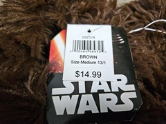 Chewbacca Star Wars Slippers Kids Medium NWT SG Footwear Chewie Size M13-1