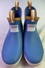 Xtratuf Kid’s Ankle Deck Boots-Light Blue/Whale Pattern-Size: 5