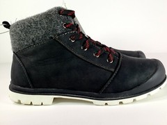 Black Hiking Boot Shoe Grey Flannel Trim Levy by Cat & Jack unisex Youth Size 4