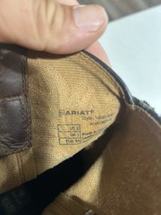 Ariat WorkHog Wide Square Toe Western Boot 10007837 Brown Leather Sz US 2