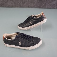 Polo Ralph Lauren Sayer Bundle 2 Pairs Shoes Big Kids 5.5 Tan Navy Leather Sneak