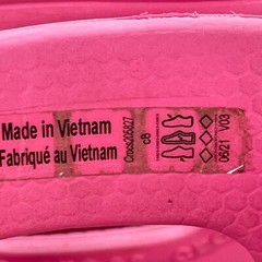 Crocs Crocband Rain Boot Pink Round Toe Kids Waterproof Rain Boots Girls Size 8