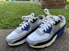 Nike Air Max 90 Hyper Royal White Grey Blue CD6864-103 Size 5.5Y Women’s 7.5