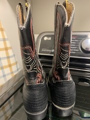 Durango Black Lizard Print Cowboy Boots Youth Size 2 Style BT840