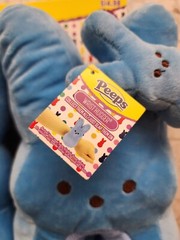 New Kids Easter Peeps Plush Bunny Blue Slippers, Size M 13-1