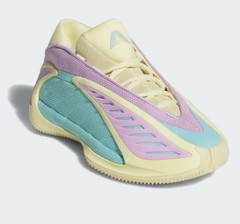 adidas Anthony Edwards 2.1 Kids Basketball Shoes Cream/Purple/Blue US 5.5