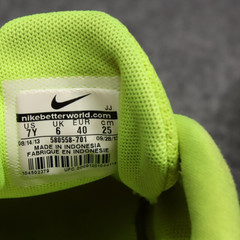 Nike Free Run Shoes Youth Size 7Y Neon Yellow Gray Running Sneakers 580555-701