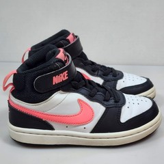 Nike Court Borough Mid 2 Sunset Pulse Black White Pink Youth Size 11C