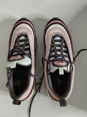 Nike Air Max 97 921522-200 Pink White Brown Kids Sneakers 7Y Mesh Lace Up