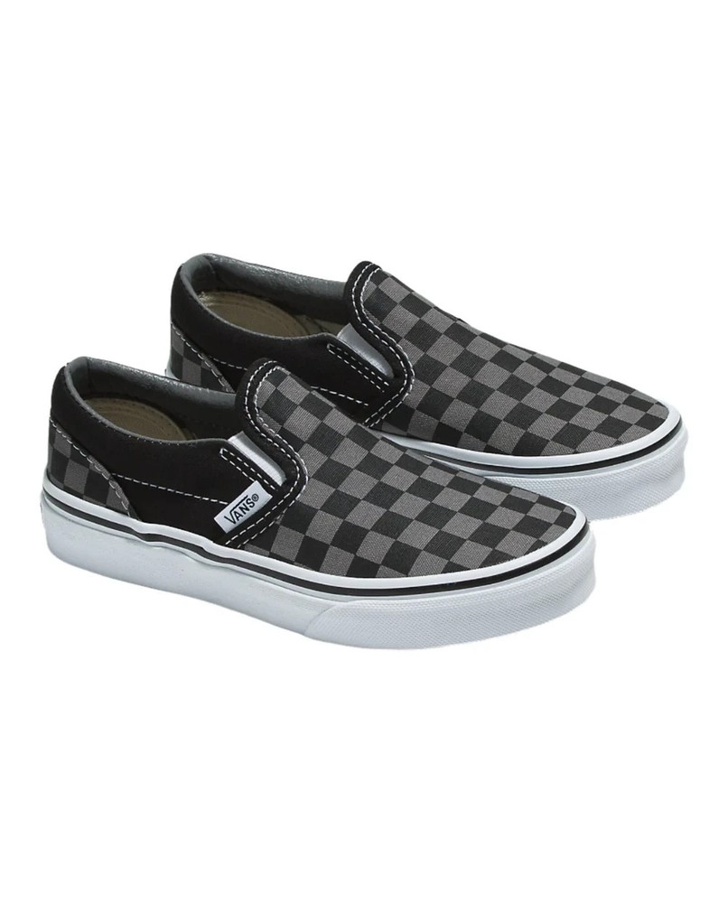 Vans Classic Core Checkerboard Slip-On Shoes VN000ZBUEO0 Kids 13 Black Pewter