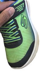 Skechers Athletic Blue/Lime Green Adjustable Strap Slip On Sneakers Kids Size 2
