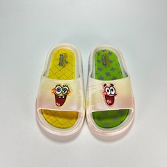 SpongeBob SquarePants & Patrick White Comfort Slip On Slide Sandals Youth Size 4