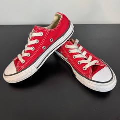 Converse Chuck Taylor All Star Low Top Red Canvas Shoes Youth 12