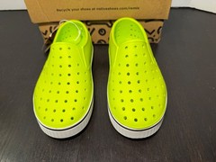 Native Miles Slip On Shoes Chartreuse/Shell White Little Kids/Toddler C12