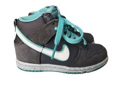 Nike Dunk Mid Youth Sneakers Anthracite / Turquoise Size 11C High Top Streetwear