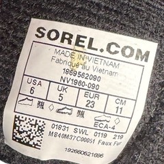 Sorel Grey Neon Yellow Snow Commander Boots Waterproof Faux Fur Kids Size 6