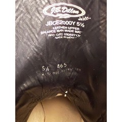 JB Dillon Cowboy Boots JBCE2000Y Western Square Toe Youth Size 5.5 Brown Black
