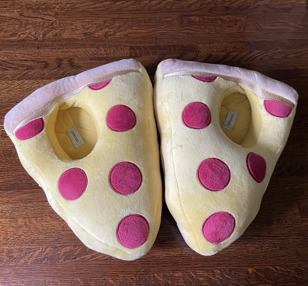J. Crew Crewcuts Kids Pepperoni Pizza Slippers Pajamas Bedtime Funny Pizza Feet