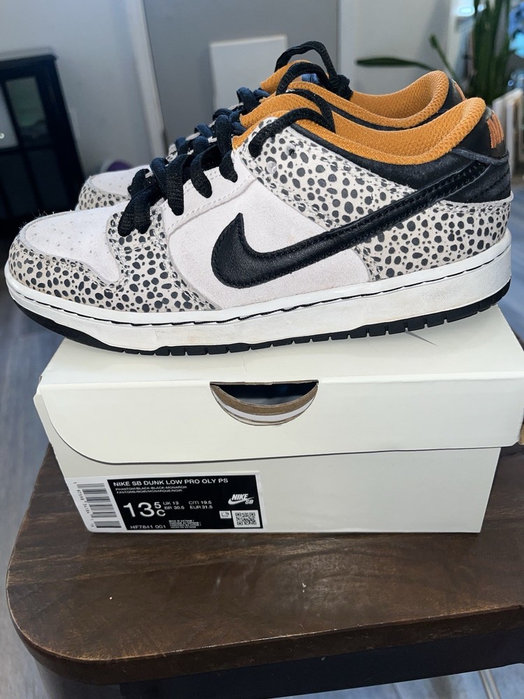 Nike SB Dunk Low Electric Pack Olympic Safari PS Kids HF7841-001 New Authentic