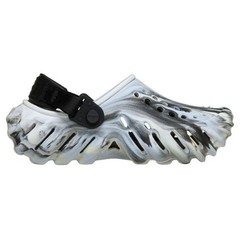 NEW CROCS ECHO GLOW IN THE DARK MARBLED CLOG BLACK/WHITE 211883-0WU YOUTH J6 6