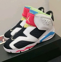 Jordan 6 Retro Little Flex ( PS ) ( White ) ( Size 3Y ) ( Authentic ) ✅️