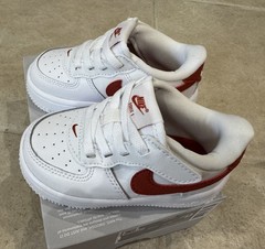 Nike Boys Toddler Force 1 Like Easy On TD White Dragon Red FN0236-116 Size 6