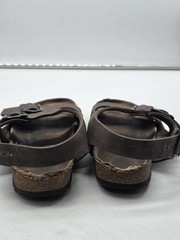 Birkenstock Sandals Shoes Mens Size 6 Womens 8 Brown Milano Leather Damage Strap