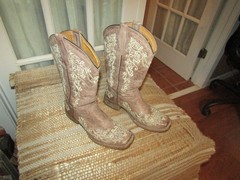 Corral Teens A2980 Western Light Brown Leather Square Toe Boots Youth size 3.5