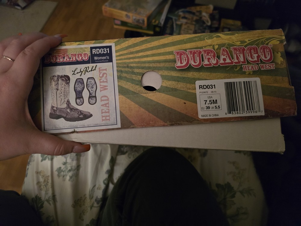 Snakeskin durango boots, perfect for any kid size seven point five