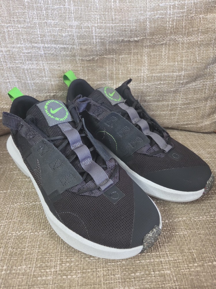 Nike Crater Impact Black Iron Grey Electric Green Youth Size 7Y DB3551-001