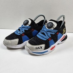 Skechers Sneakers Kids Size 3 Black Blue Red Sport Dial Closure Athletic Shoes