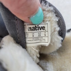 NATIVE Shoe AP Luna Grey Toddler Kids Warm Winter Snow Boots 7T US / 23 EUR