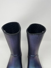 Crocs Blue Iridescent Wellies Rain Boots Childrens C11 Outdoor Waterproof Shoes