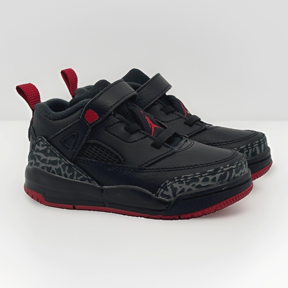 Size 7C Toddlers Jordan Spizike Low Black/Gym Red FQ3952-006 Defects/No Box