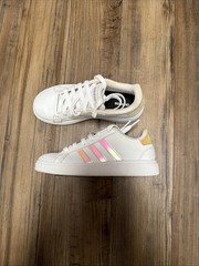 Adidas Grand Court 2.0 Lifestyle Tennis White Iridescent GY2326 Shoes Youth 2