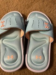 Under Armour Ignite IX Grade School Kids‘ Slide Sandals Size 12K or 13K Mint Grn