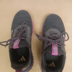 Adidas Cloudfoam Kaptir Flow Black Purple Pink Sneakers Kids Size 5
