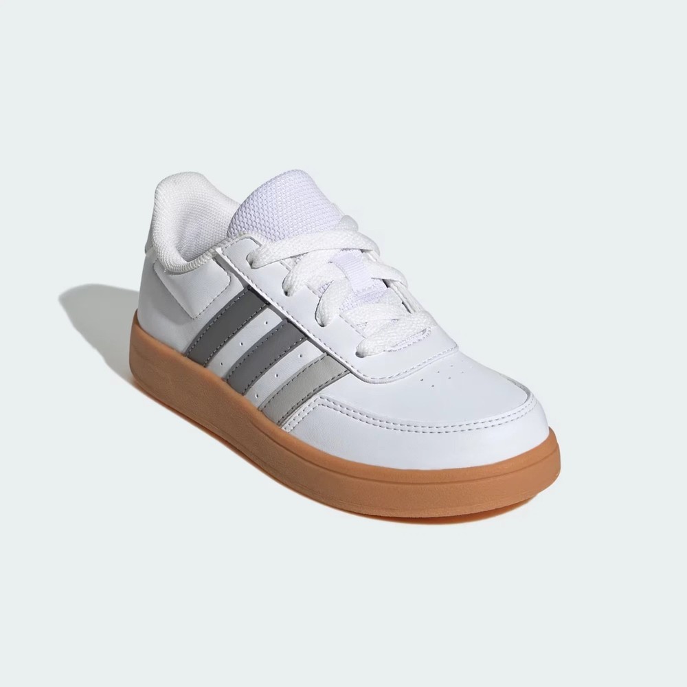 Adidas breaknet 2.0k Sneakers Kids Size 4 White/Gray/Silver