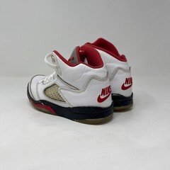 Nike Air Jordan 5 Retro White Shoes SneakersB Boys Size 10.5C 440889-102