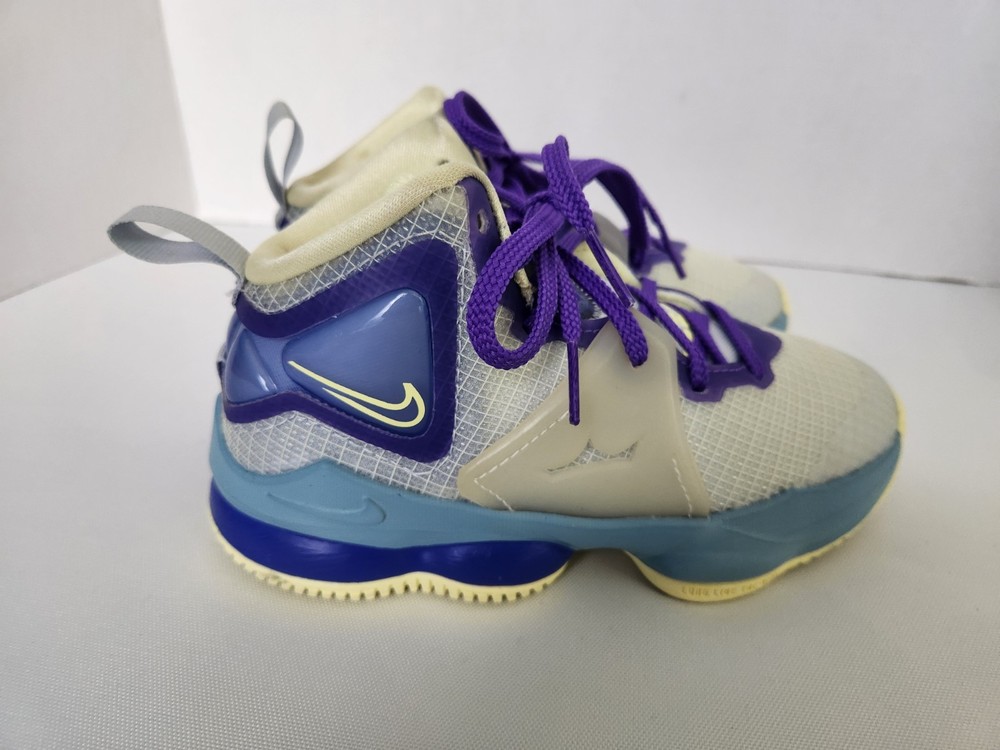 Nike LeBron High Top Basketball Sneakers White Blue Purple Yellow Unisex Kids 1