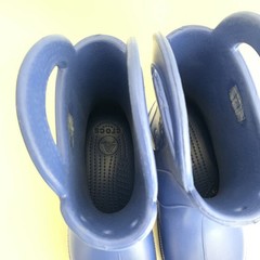 New CROCS Handle It Rain Pull-on Boots Blue Kids 1