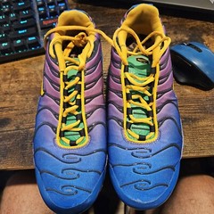 RARE Nike Air Max Plus Blue/Purple/Yellow/Green Men’s/ Size 7Y/8.5W No Box