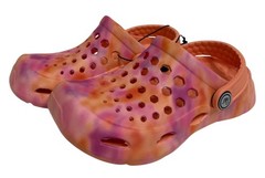 Joybees Kids Active Clog Melon Tie Dye Slip On Size 12 13 Summer Vacation Water