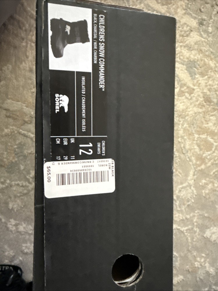 Sorel Youth Size 12 Snow Commander Boot