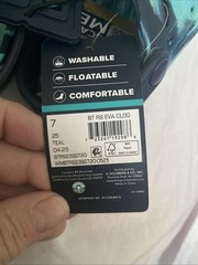 Rugged Shark Toddler Size 7 Teal Multicolor Water Shoe